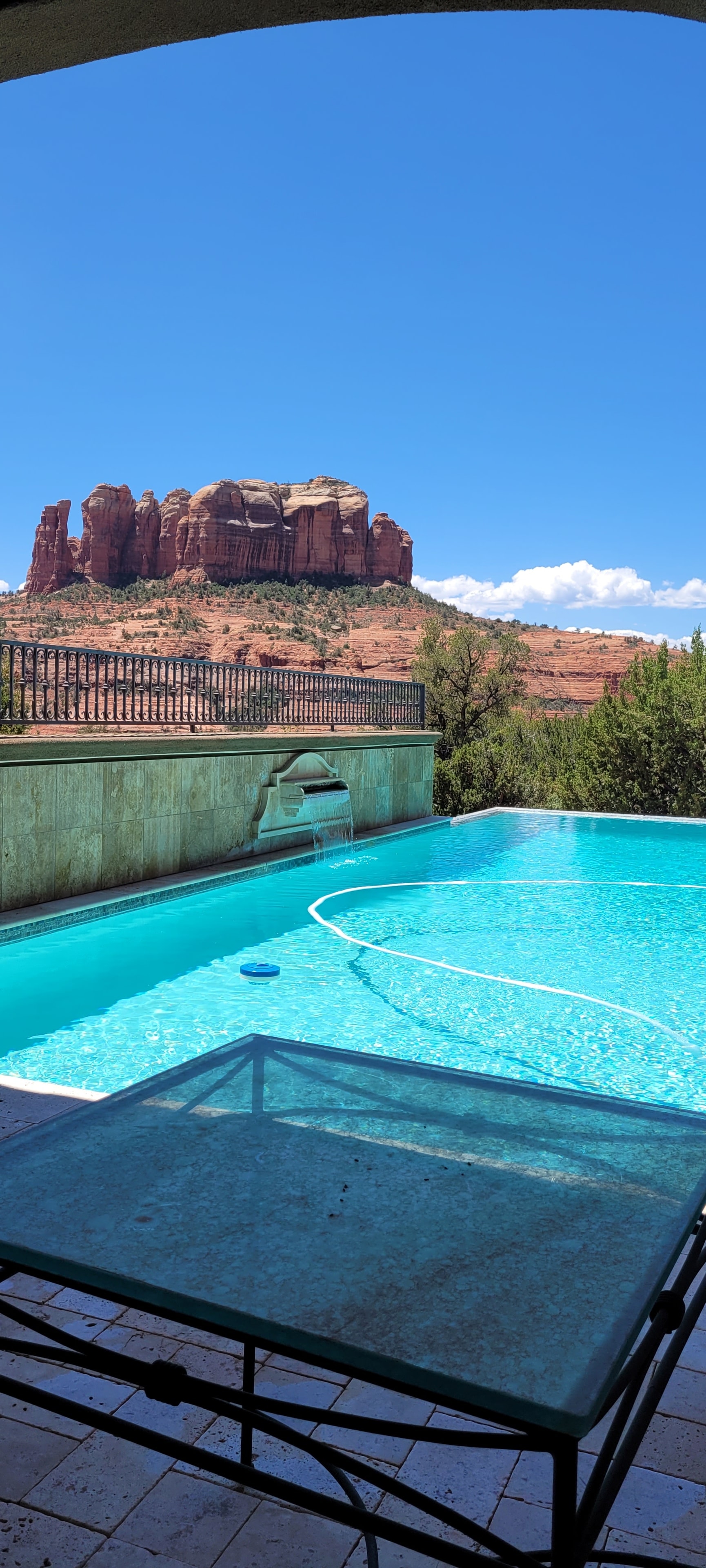 Crystal clear pool after cleaning