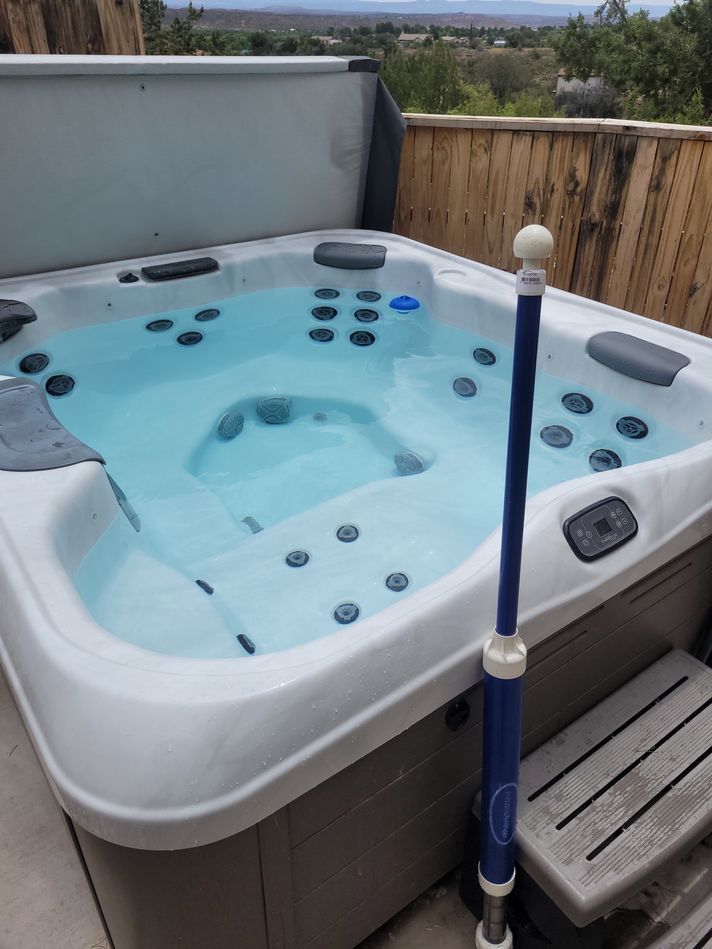Clean sparkling spa after service